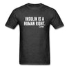 Load image into Gallery viewer, Insulin Is A Human Right Diasbetes Awarness Adult Unisex Classic T-Shirt - heather black