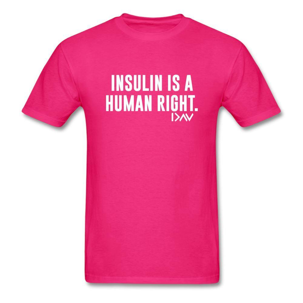 Insulin Is A Human Right Diasbetes Awarness Adult Unisex Classic T-Shirt - fuchsia