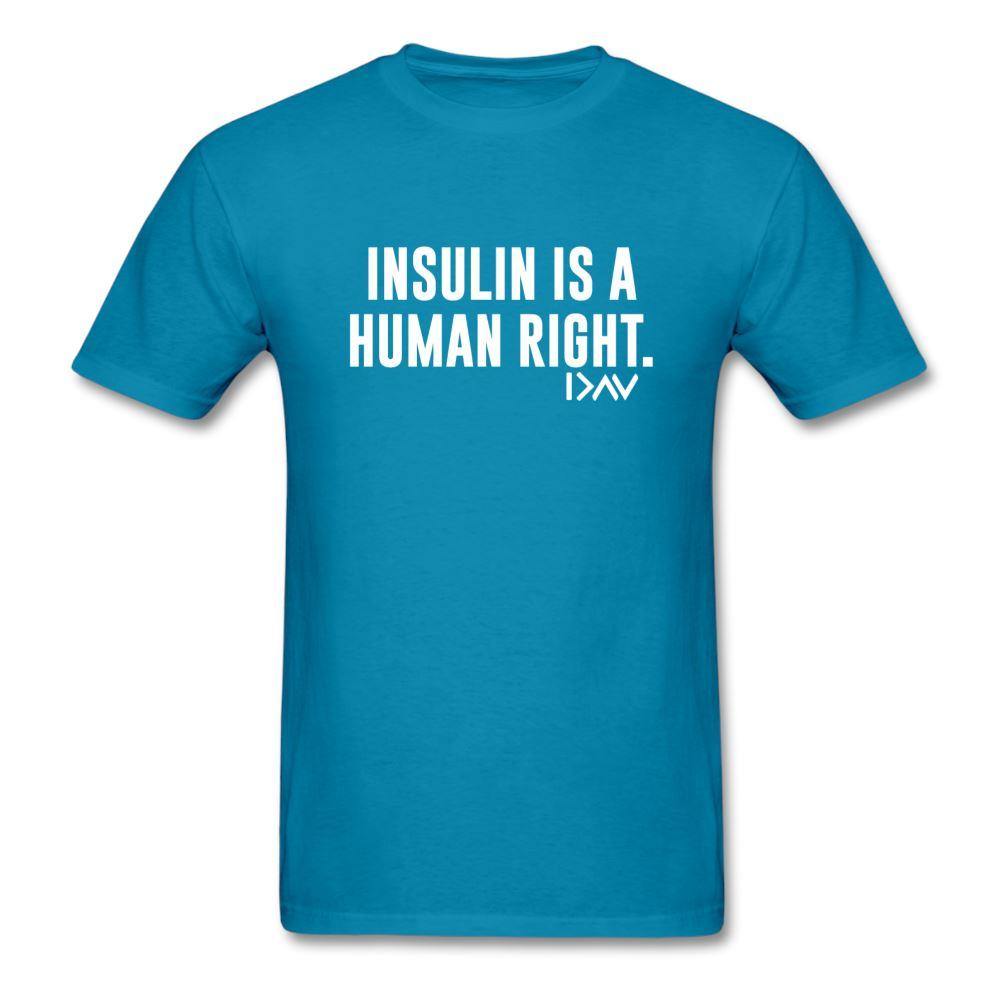 Insulin Is A Human Right Diasbetes Awarness Adult Unisex Classic T-Shirt - turquoise