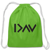 Load image into Gallery viewer, I Am Greater Than Highs &amp; Lows : Cotton Diabetes Awareness Drawstring Satchel - clover