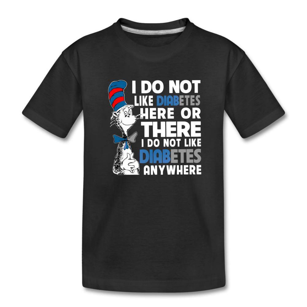 Funny Type 1 diabetes awareness kids and youth T-shirt in black