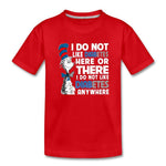 Funny Type 1 diabetes awareness kids and youth T-shirt in red
