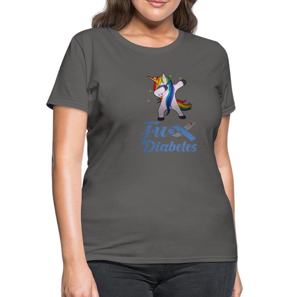 Ladies Fu** Diabetes Humor Premium Women's T-Shirt - charcoal