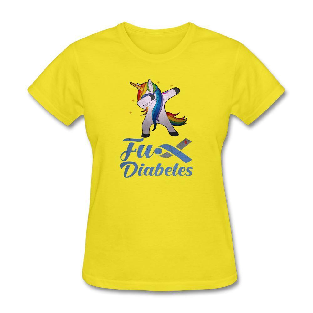Ladies Fu** Diabetes Humor Premium Women's T-Shirt - yellow