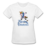 Unicorn Fu** Diabetes Gildan Ultra Cotton Ladies T-Shirt - white