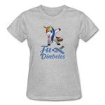 Unicorn Fu** Diabetes Gildan Ultra Cotton Ladies T-Shirt - heather gray