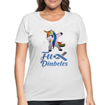 Fu** Diabetes Unicorn Awareness Women’s Premium Comfort T-Shirt - white