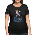 Fu** Diabetes Unicorn Awareness Women’s Premium Comfort T-Shirt - black