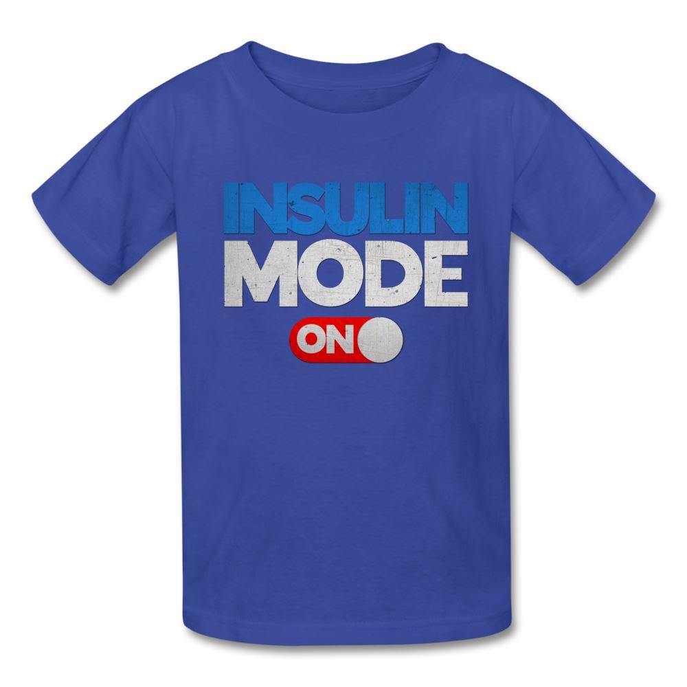 Insulin Mode On Tagless Kids & Youth T-Shirt - royal blue