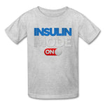 Insulin Mode On Tagless Kids & Youth T-Shirt - heather gray