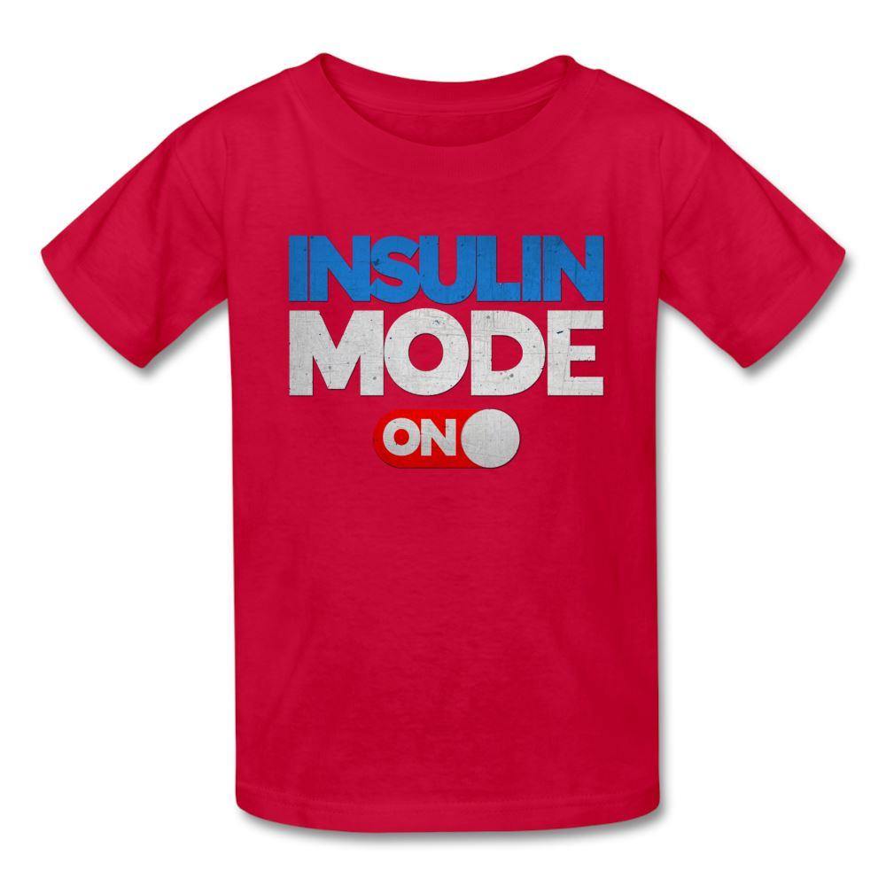 Insulin Mode On Tagless Kids & Youth T-Shirt - red
