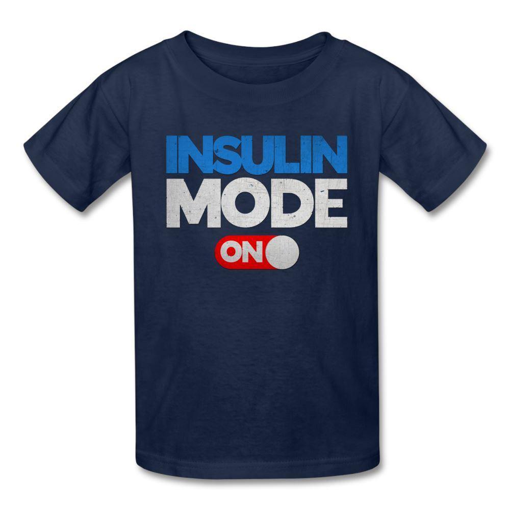 Insulin Mode On Tagless Kids & Youth T-Shirt - navy