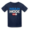 Load image into Gallery viewer, Insulin Mode On Tagless Kids &amp; Youth T-Shirt - navy