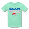 Load image into Gallery viewer, Insulin Mode On Tagless Kids &amp; Youth T-Shirt - deep mint