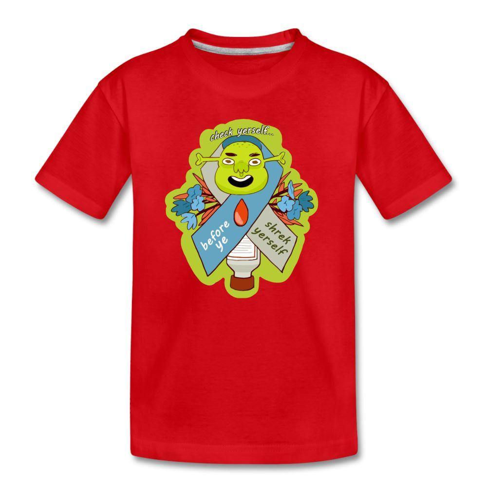 Check Yerself kids diabetes humor youth T-shirt