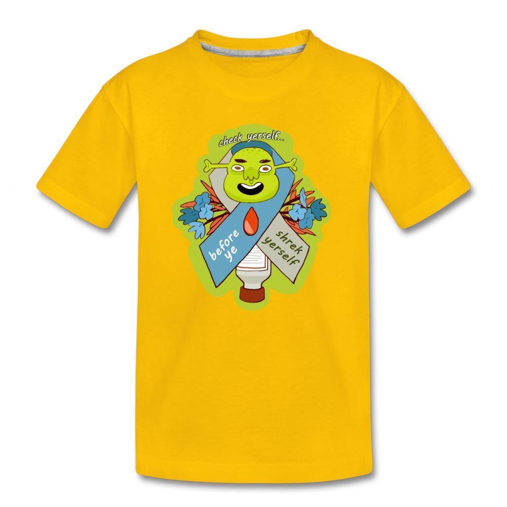 Check Yerself kids diabetes humor youth T-shirt