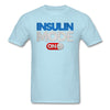 Load image into Gallery viewer, Insulin Mode &quot;ON&quot; Adult Diabetic Humor Unisex T-Shirt - powder blue