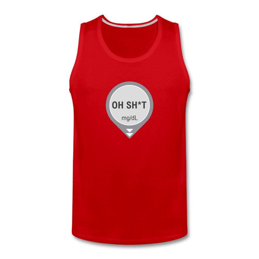 DEXCOM Oh Sh*t Crash Alert Humor Tank Top - adult t-shirt, crash alert, dexcom, funny, humor, low glucose, Men, oh crap, oh sh*t, oh shit, shirt, SPOD, Sportswear, t-shirt, Tank Tops