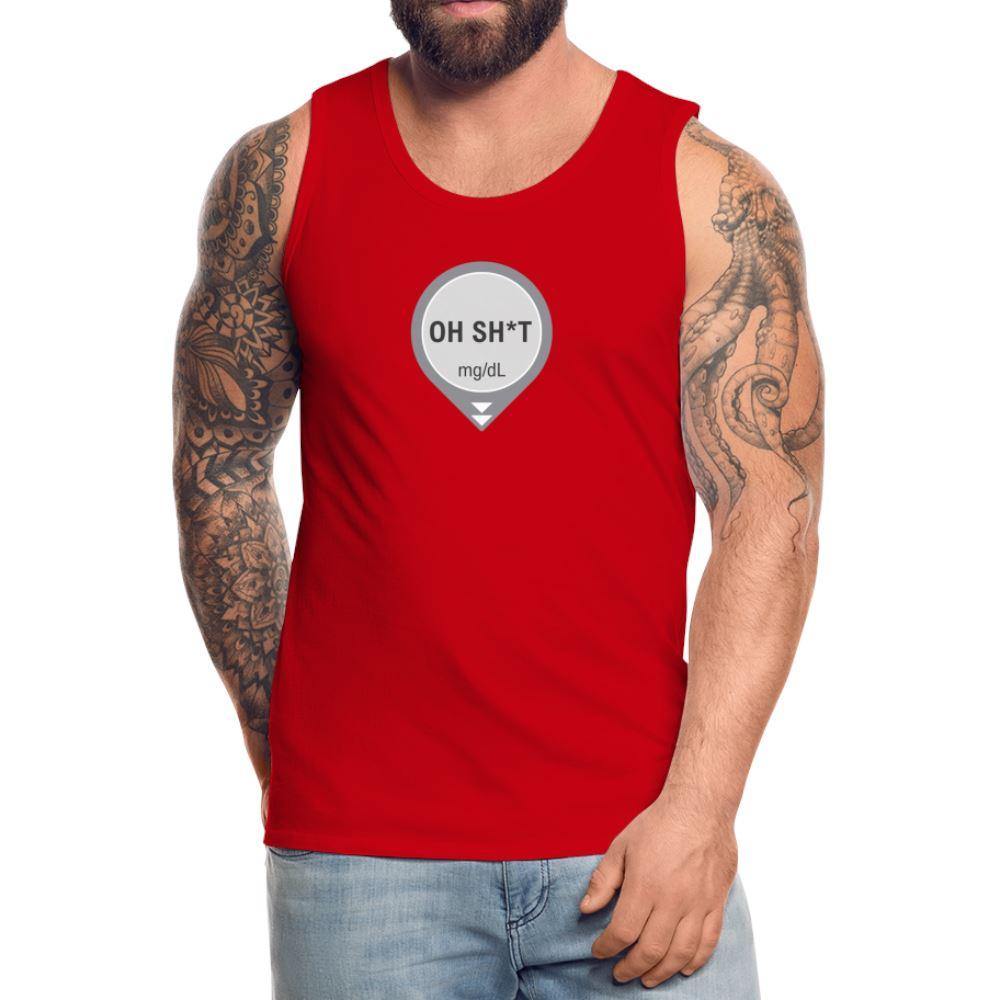 DEXCOM Oh Sh*t Crash Alert Humor Tank Top - adult t-shirt, crash alert, dexcom, funny, humor, low glucose, Men, oh crap, oh sh*t, oh shit, shirt, SPOD, Sportswear, t-shirt, Tank Tops