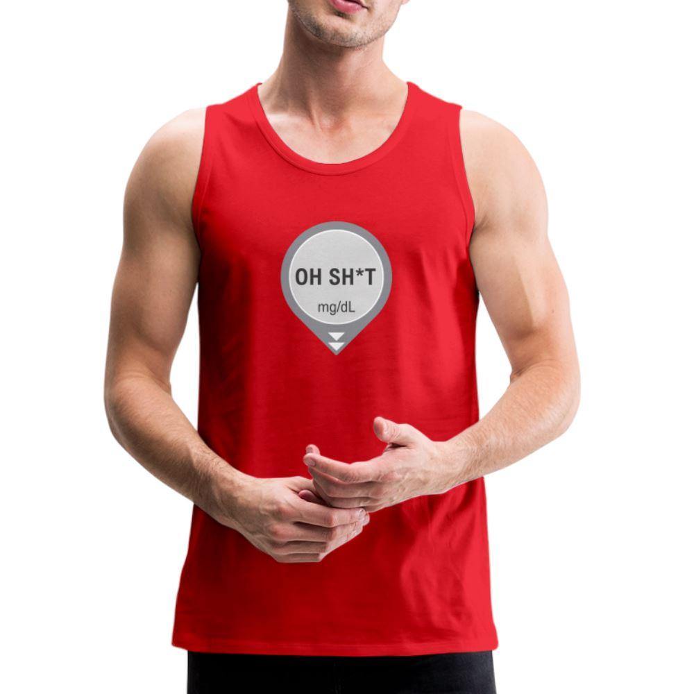 DEXCOM Oh Sh*t Crash Alert Humor Tank Top - adult t-shirt, crash alert, dexcom, funny, humor, low glucose, Men, oh crap, oh sh*t, oh shit, shirt, SPOD, Sportswear, t-shirt, Tank Tops