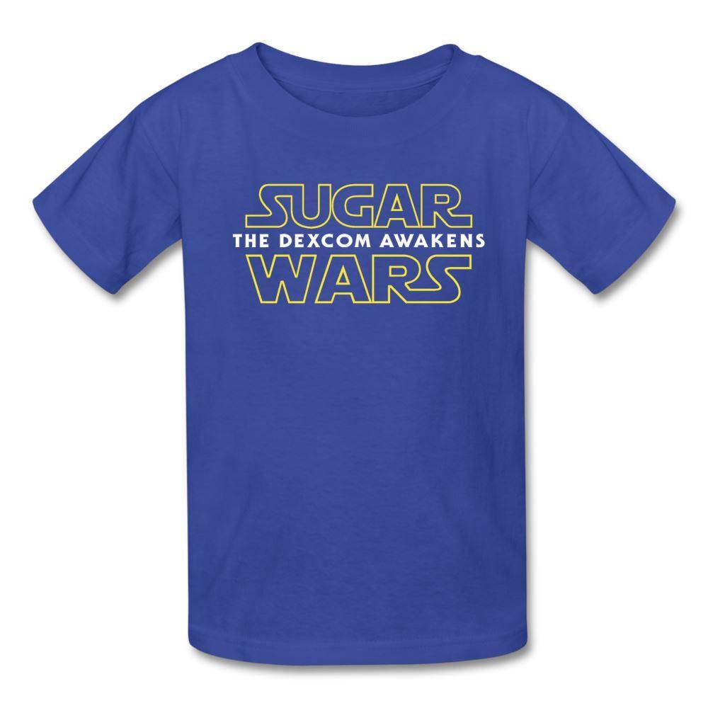 Sugar Wars "The Dexcom Awakens" (2021) Kids & Youth T-Shirt - royal blue