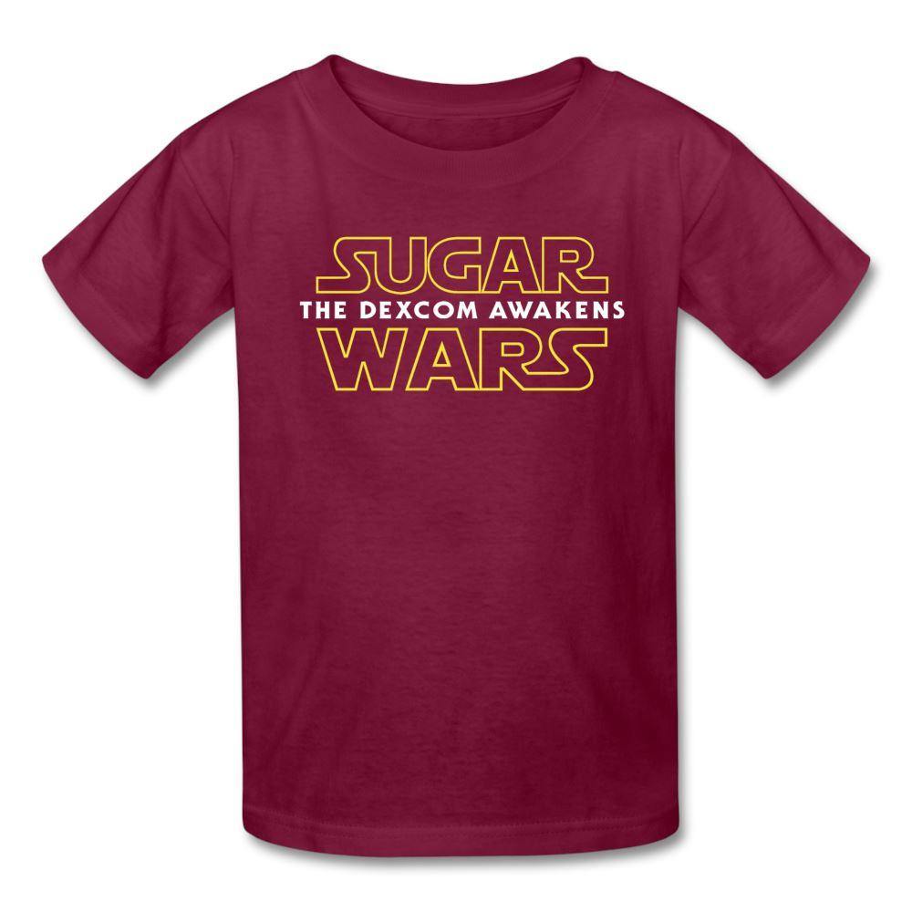 Sugar Wars "The Dexcom Awakens" (2021) Kids & Youth T-Shirt - burgundy