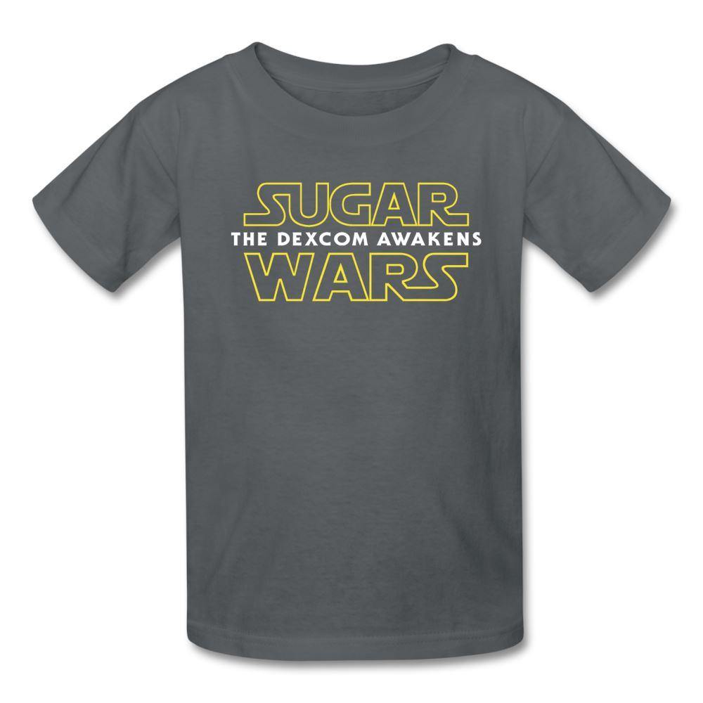 Sugar Wars "The Dexcom Awakens" (2021) Kids & Youth T-Shirt - charcoal