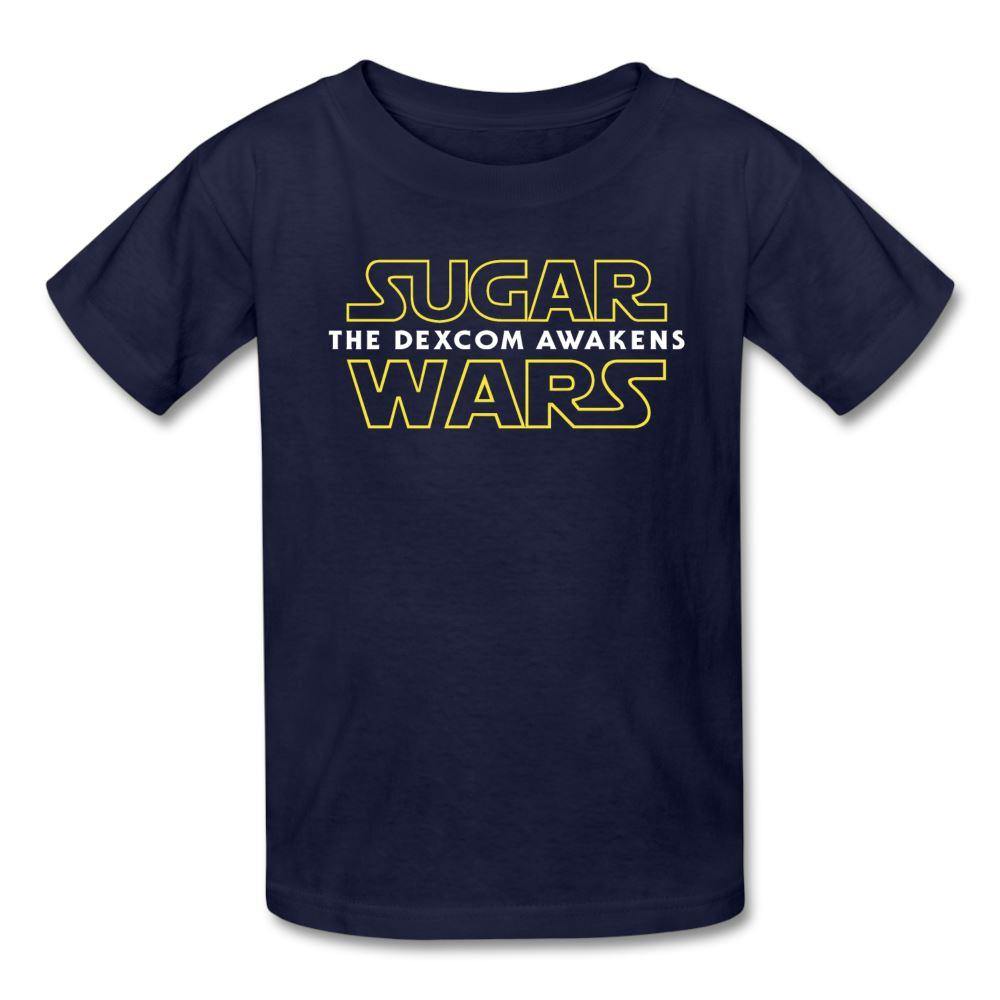 Sugar Wars "The Dexcom Awakens" (2021) Kids & Youth T-Shirt - navy