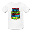 Load image into Gallery viewer, Human Costume &amp; Diabetic Zombie Halloween Funny Youth T-Shirt - white