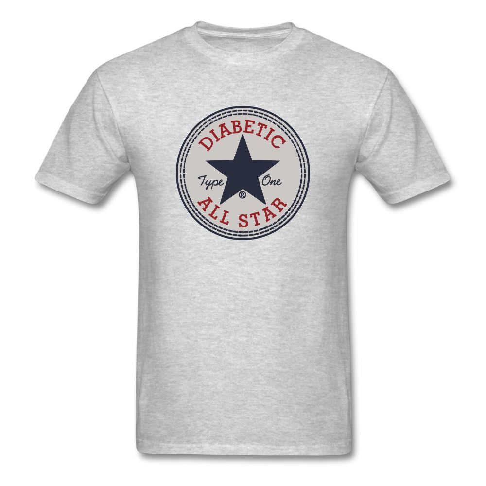 Type 1 All-Star Diabetic Morale Adult Unisex Ringspun Cotton T-Shirt Unisex Classic T-Shirt | Fruit of the Loom 3930 SPOD heather gray S 