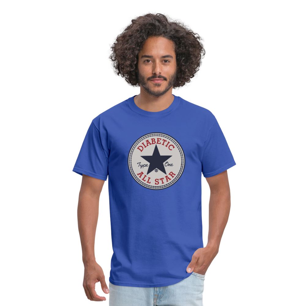 Type 1 All-Star Diabetic Morale Adult Unisex Ringspun Cotton T-Shirt Unisex Classic T-Shirt | Fruit of the Loom 3930 SPOD royal blue S 