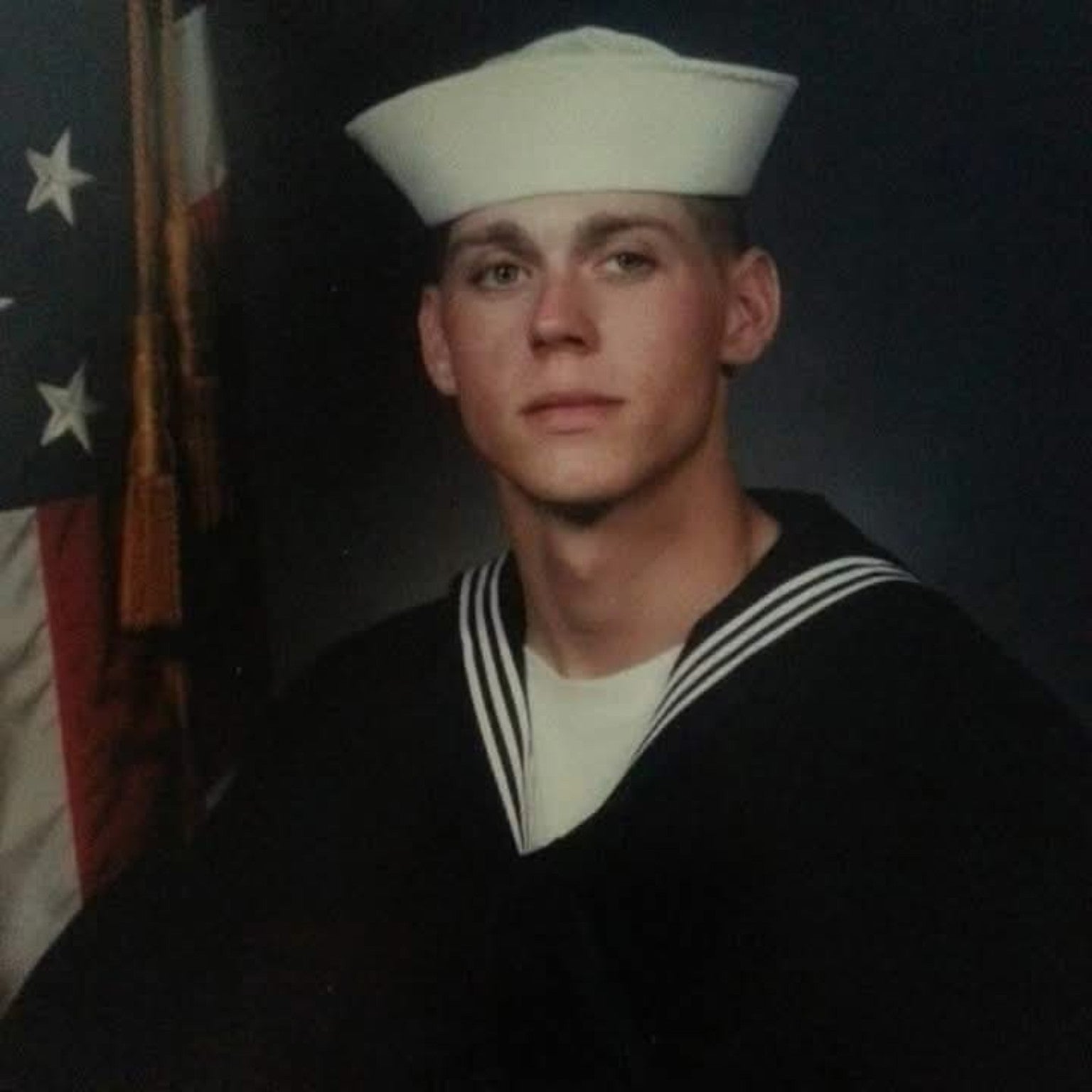 Jesse Gonzales in his United States Navy uniform
